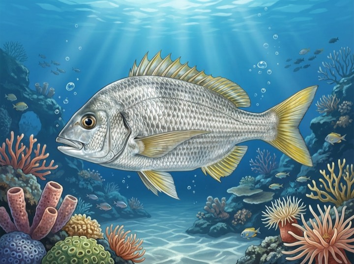 Yellowfin Seabream catalog art